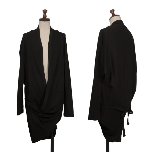 Yohji Yamamoto FEMME Cotton Wrap Cardigan Black 2 K-171434_001