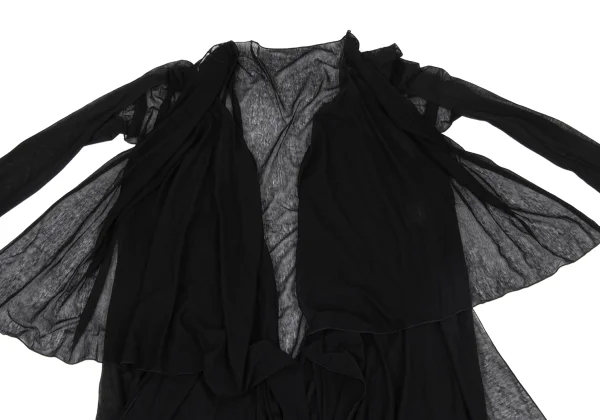 Yohji Yamamoto FEMME Sheer Drape Long Cardigan K-171435_003