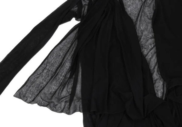 Yohji Yamamoto FEMME Sheer Drape Long Cardigan K-171435_005