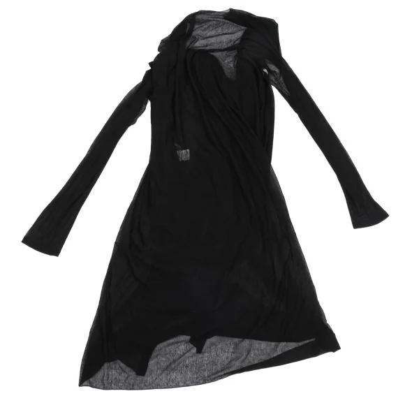Yohji Yamamoto FEMME Sheer Drape Long Cardigan K-171435_010