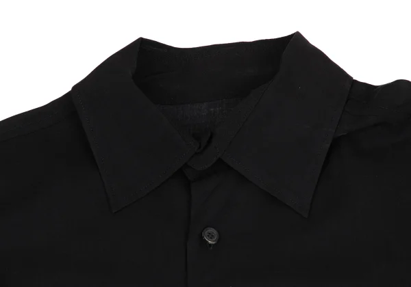 Yohji Yamamoto FEMME Pleats Switching Graphic Print Long Shirt K-171437_004