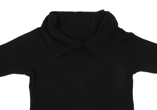 Yohji Yamamoto FEMME Wool Neck Design Short Sleeve Knit K-171438_003