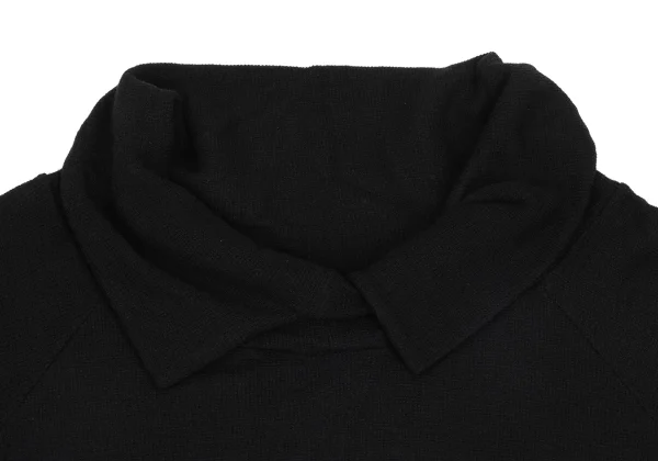 Yohji Yamamoto FEMME Wool Neck Design Short Sleeve Knit K-171438_004
