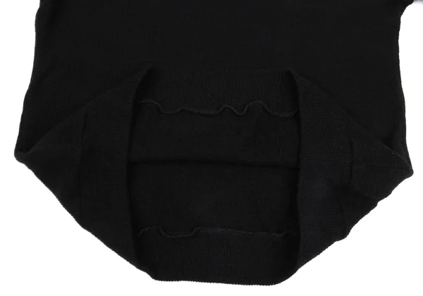 Yohji Yamamoto FEMME Wool Neck Design Short Sleeve Knit K-171438_009