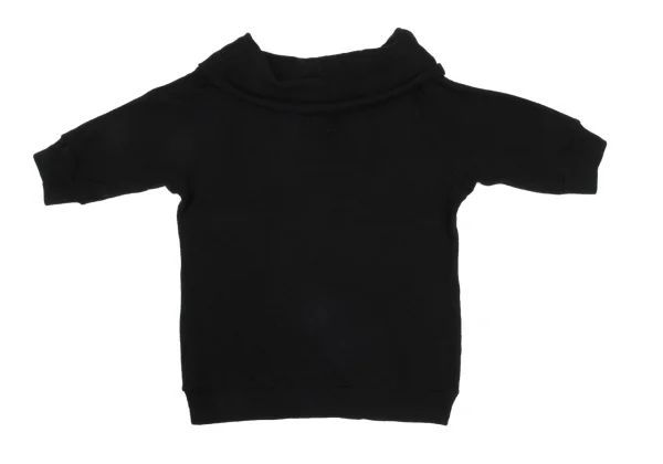Yohji Yamamoto FEMME Wool Neck Design Short Sleeve Knit K-171438_010