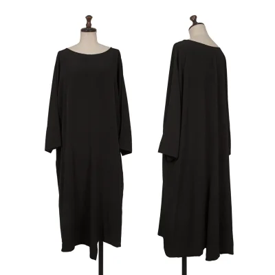 Yohji Yamamoto FEMME Crepe de Chine Short Sleeve Dress