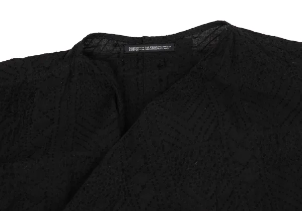 Yohji Yamamoto FEMME Cotton Embroidery Wrap Design Shirt Dress K-171440_004