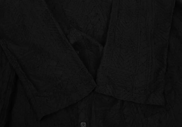 Yohji Yamamoto FEMME Cotton Embroidery Wrap Design Shirt Dress K-171440_006
