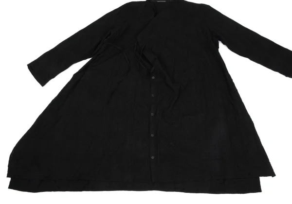 Yohji Yamamoto FEMME Cotton Embroidery Wrap Design Shirt Dress K-171440_011