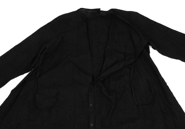Yohji Yamamoto FEMME Cotton Embroidery Wrap Design Shirt Dress K-171440_012