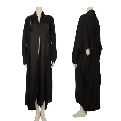 Open Design Switching Different Materials Buttonless Coat