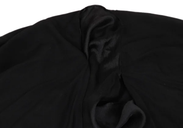Open Design Switching Different Materials Buttonless Coat K-171441_004