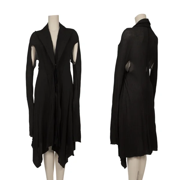 Yohji Yamamoto FEMME Side Open Switching Design Outseam Jacket Black 2 K-171442_001