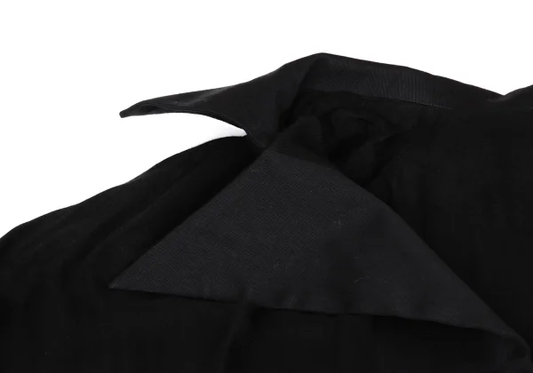 Yohji Yamamoto FEMME Mixed Material Drop Shoulder Coat K-171446_005