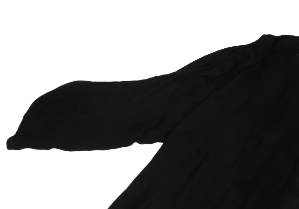 Yohji Yamamoto FEMME Mixed Material Drop Shoulder Coat K-171446_006