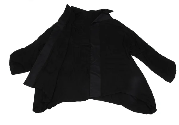 Yohji Yamamoto FEMME Mixed Material Drop Shoulder Coat K-171446_010