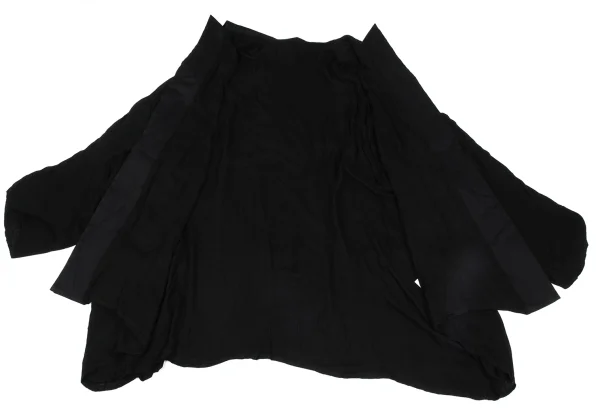 Yohji Yamamoto FEMME Mixed Material Drop Shoulder Coat K-171446_011