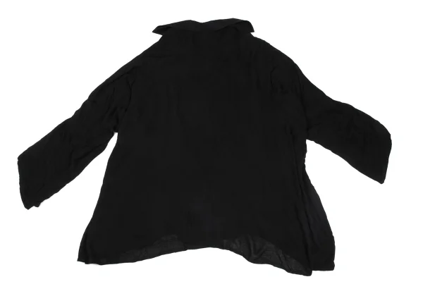 Yohji Yamamoto FEMME Mixed Material Drop Shoulder Coat K-171446_012