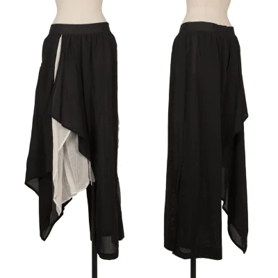 Yohji Yamamoto FEMME Side Cutting Asymmetrical Drape Pants