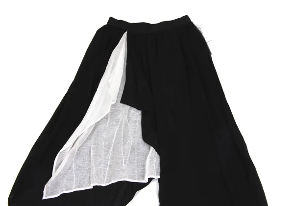Yohji Yamamoto FEMME Side Cutting Asymmetrical Drape Pants K-171447_003