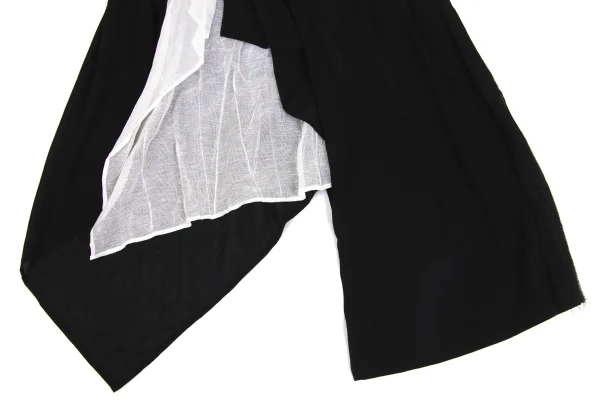 Yohji Yamamoto FEMME Side Cutting Asymmetrical Drape Pants K-171447_007