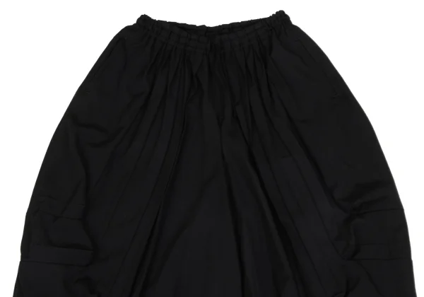 Yohji Yamamoto FEMME Wool Gabardine Pleated Switching Hakama Pants K-171448_002