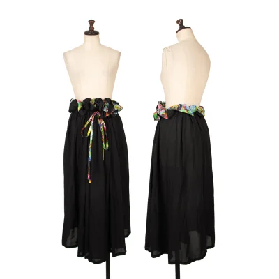Yohji Yamamoto FEMME Colorful Bubble Printed Silk Skirt
