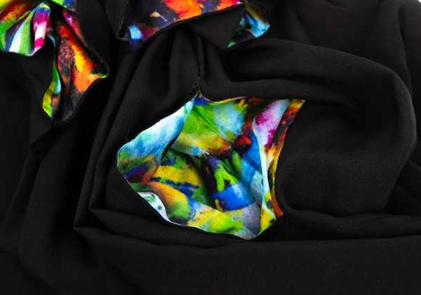 Yohji Yamamoto FEMME Colorful Bubble Printed Silk Skirt K-171449_010