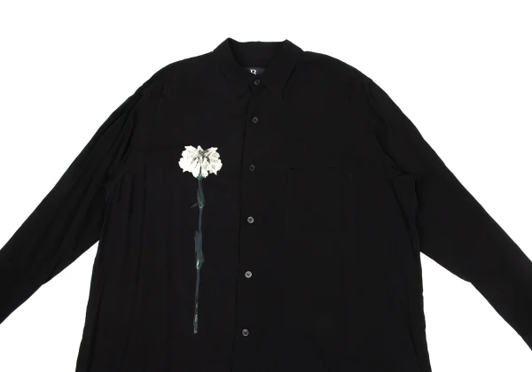 B Yohji Yamamoto Floral Printed Rayon Shirt K-171455_002