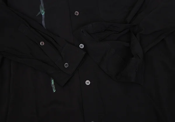 B Yohji Yamamoto Floral Printed Rayon Shirt K-171455_008
