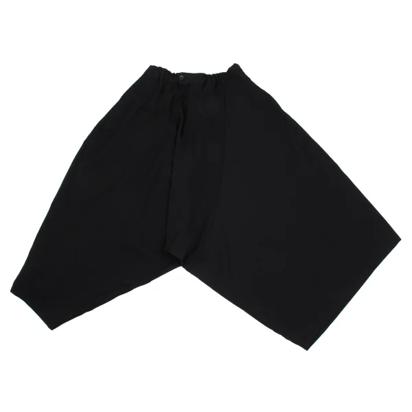 B Yohji Yamamoto Wool Gaba Asymmetry Dropped Crotch Pants K-171456_002