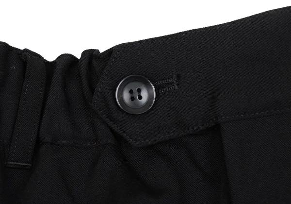 B Yohji Yamamoto Wool Gaba Asymmetry Dropped Crotch Pants K-171456_004