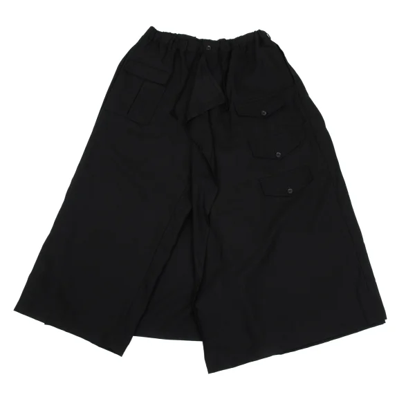 B Yohji Yamamoto Wool Pocket Design Drape Pants Black 1 K-171457_001