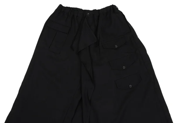 B Yohji Yamamoto Wool Pocket Design Drape Pants K-171457_002