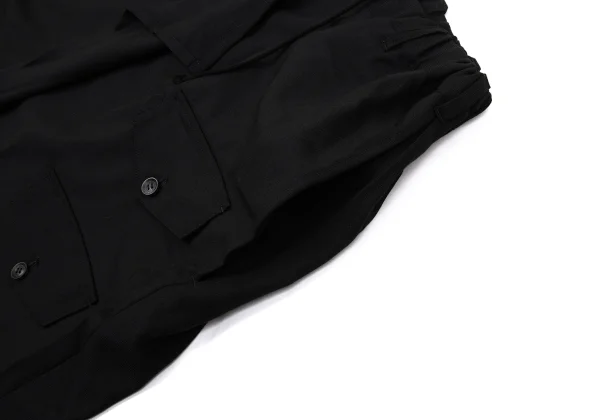 B Yohji Yamamoto Wool Pocket Design Drape Pants K-171457_008