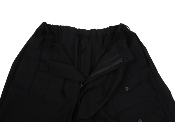 B Yohji Yamamoto Wool Pocket Design Drape Pants K-171457_009