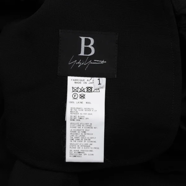 B Yohji Yamamoto Wool Pocket Design Drape Pants K-171457_018