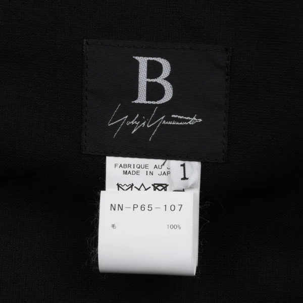 B Yohji Yamamoto Wool Pocket Design Drape Pants K-171457_019