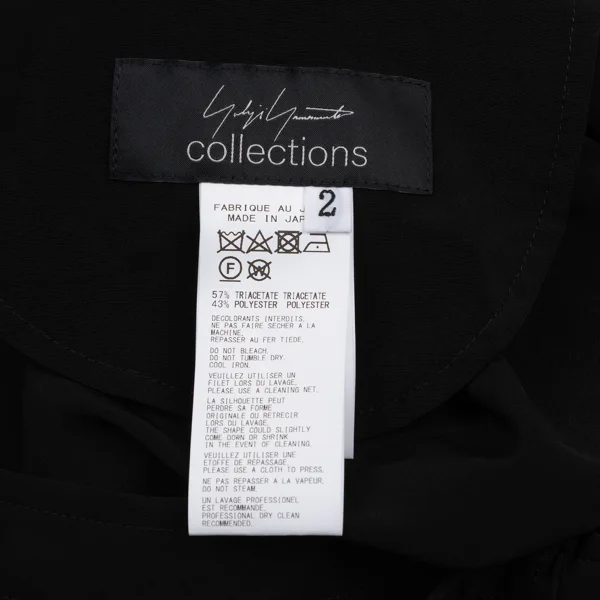 Yohji Yamamoto collections Crepe de Chine Wide Pants K-171458_010