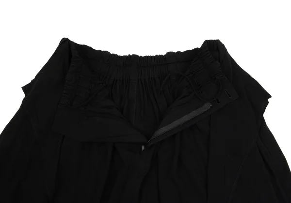 Yohji Yamamoto collections Drape Rayon Dropped Crotch Pants K-171459_005