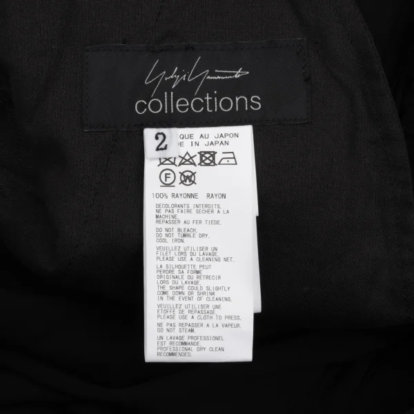 Yohji Yamamoto collections Drape Rayon Dropped Crotch Pants K-171459_013