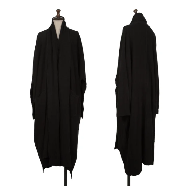 plyy by RAGNE KIKAS Double Zip Knit Coat Black 2 K-171460_001