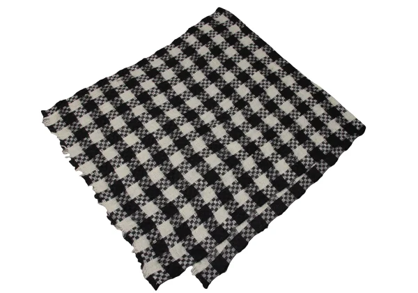Yohji Yamamoto FEMME Wool Blend Checker Stole K-171462_002