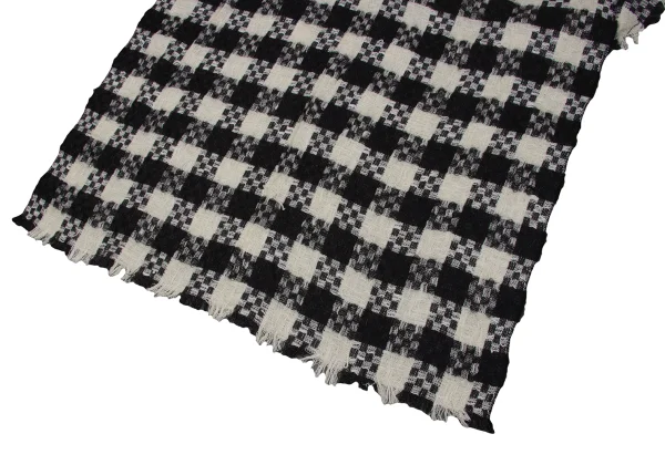 Yohji Yamamoto FEMME Wool Blend Checker Stole K-171462_007