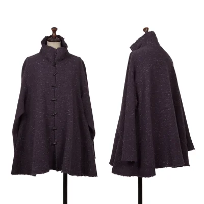 JURGEN LEHL Wool Nylon Color Nep Toggle Button Jacket
