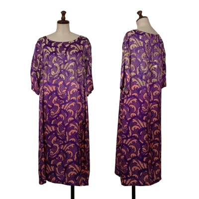 DRIES VAN NOTEN Sequin-embellished Print Short Sleeve Dress