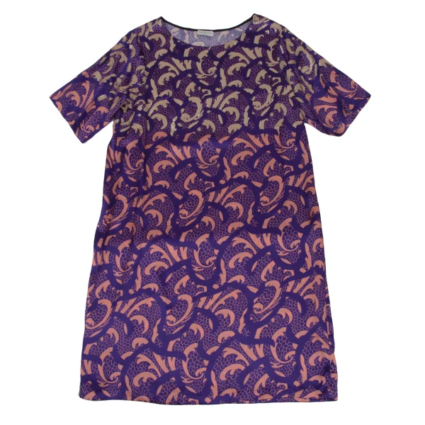 DRIES VAN NOTEN Sequin-embellished Print Short Sleeve Dress K-171472_002