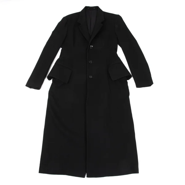 Yohji Yamamoto FEMME Wool Alpaca Cutting Slit Chester Coat K-171473_002