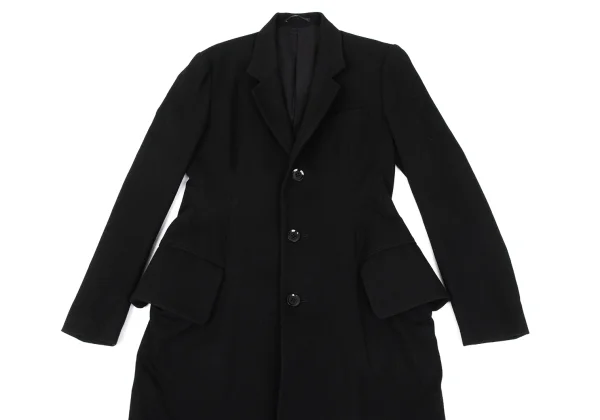 Yohji Yamamoto FEMME Wool Alpaca Cutting Slit Chester Coat K-171473_003