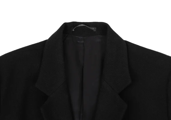 Yohji Yamamoto FEMME Wool Alpaca Cutting Slit Chester Coat K-171473_004